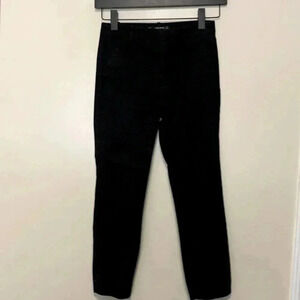 Zara basic  black pants, mid rise, straight leg